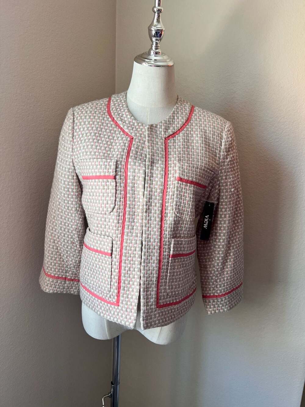View Women's Tweed Blazer Jacket Size 10